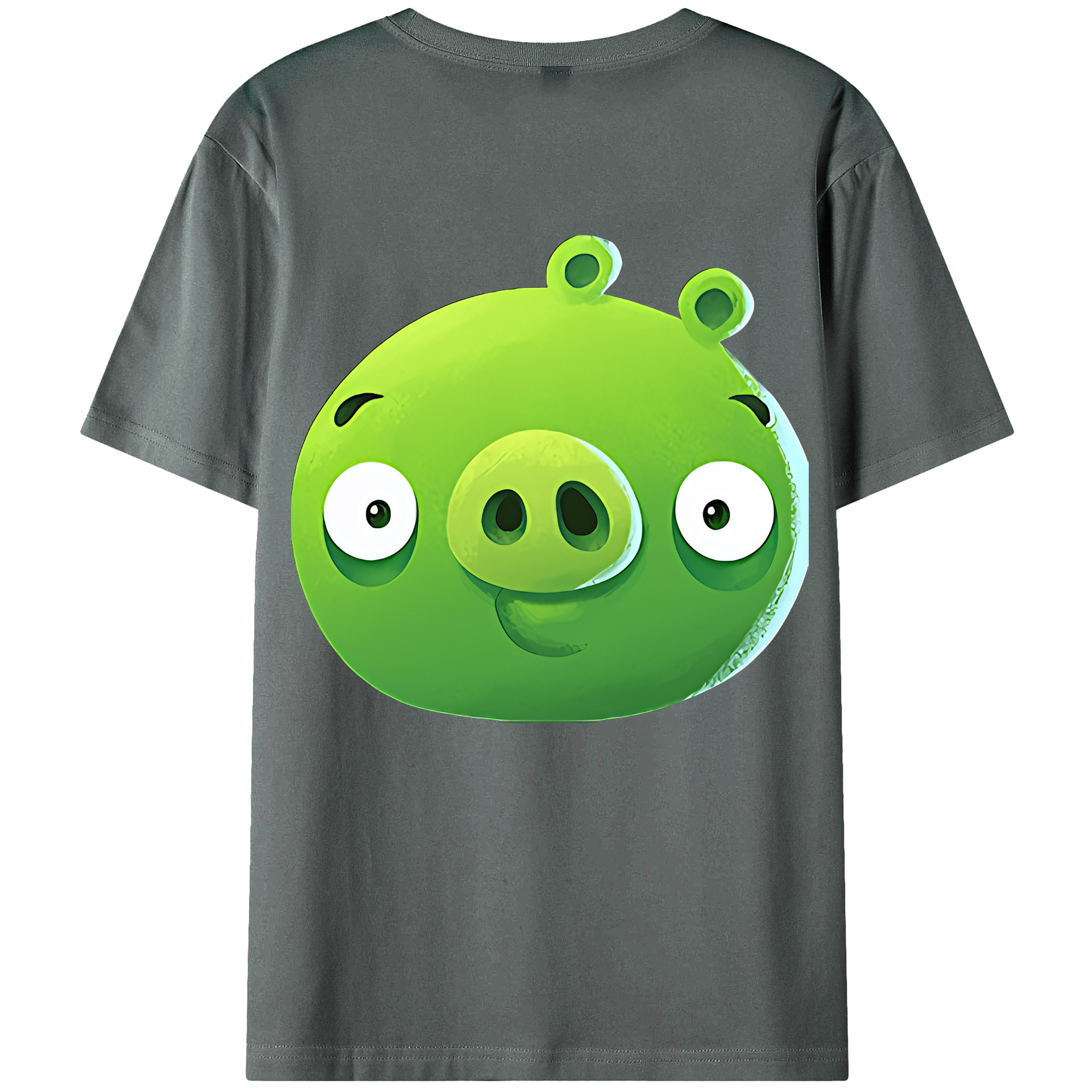 （画像用） Angry Birds アングリーバード 綿100％ メンズ半袖Tシャツ（バックプリント） 通気性